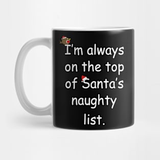 Santa's List W/B Mug